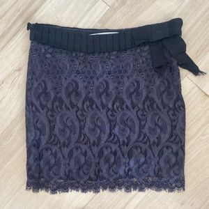DVF Purple Lace Mini Skirt